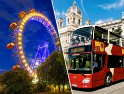 Combo (Save 15%): Giant Ferris Wheel Skip-the-Line Tickets + Vienna Hop-On Hop-Off Bus Tour